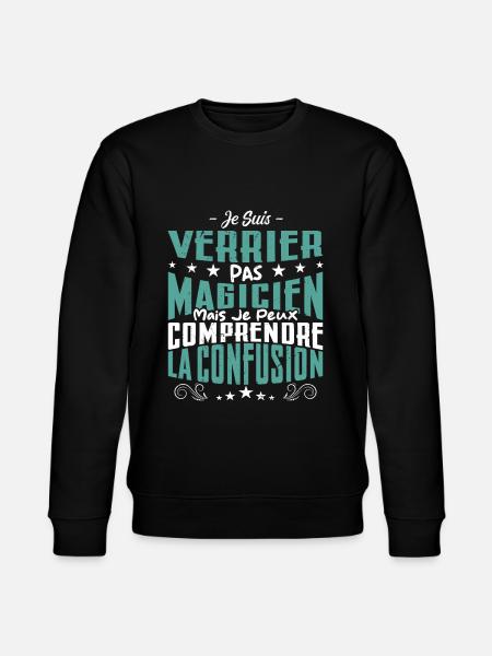Je Suis Verrier Pas Magicien - Sweat bio CHANGER Stanley/Stella Unisexe - noir