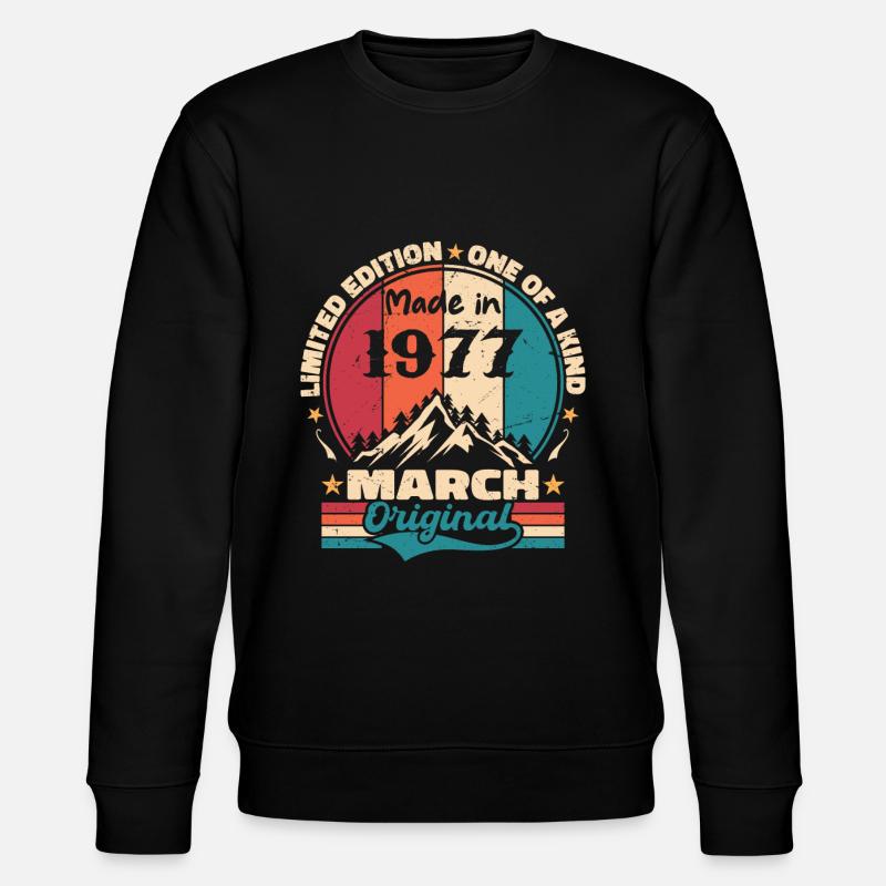 March 1977 | Aged Perfectly - Sweat bio CHANGER Stanley/Stella Unisexe - noir