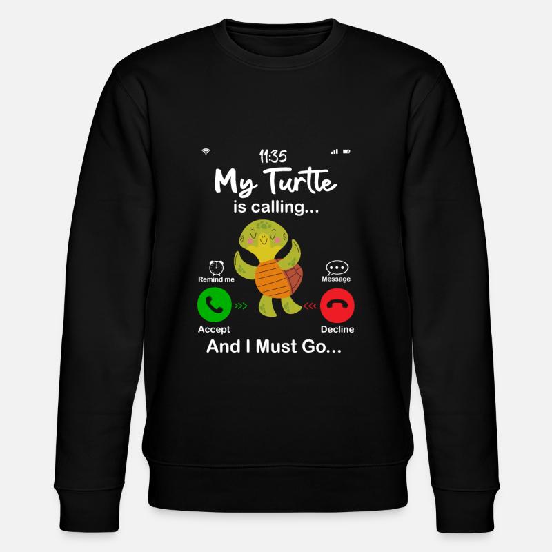 My Turtle Is Calling - Stanley/Stella CHANGER Unisex Organic Sweatshirt - black