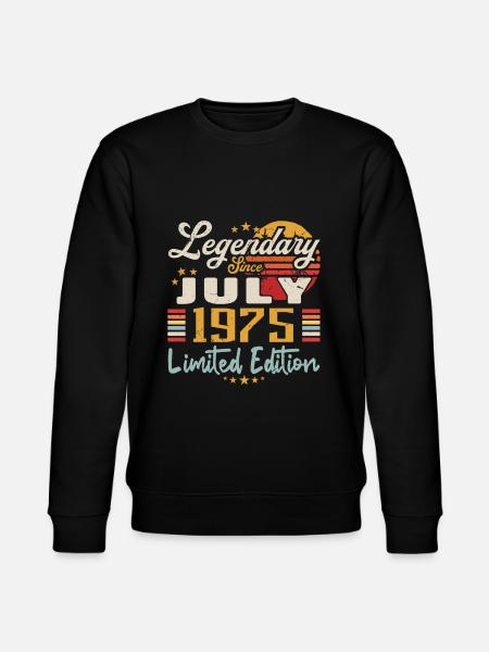 July 1975 Anniversary - Limited Edition | 1975 - Stanley/Stella CHANGER Unisex Organic Sweatshirt - black
