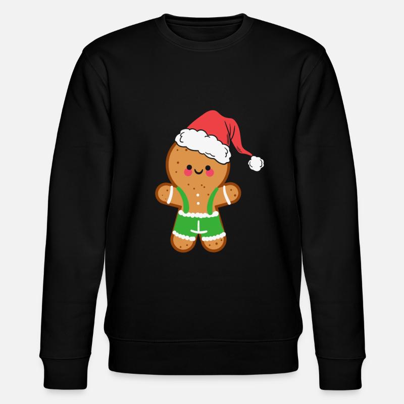Lebkuchenmann Weihnachten Lebkuchen - Stanley/Stella Unisex Bio-Sweatshirt CHANGER  - Schwarz