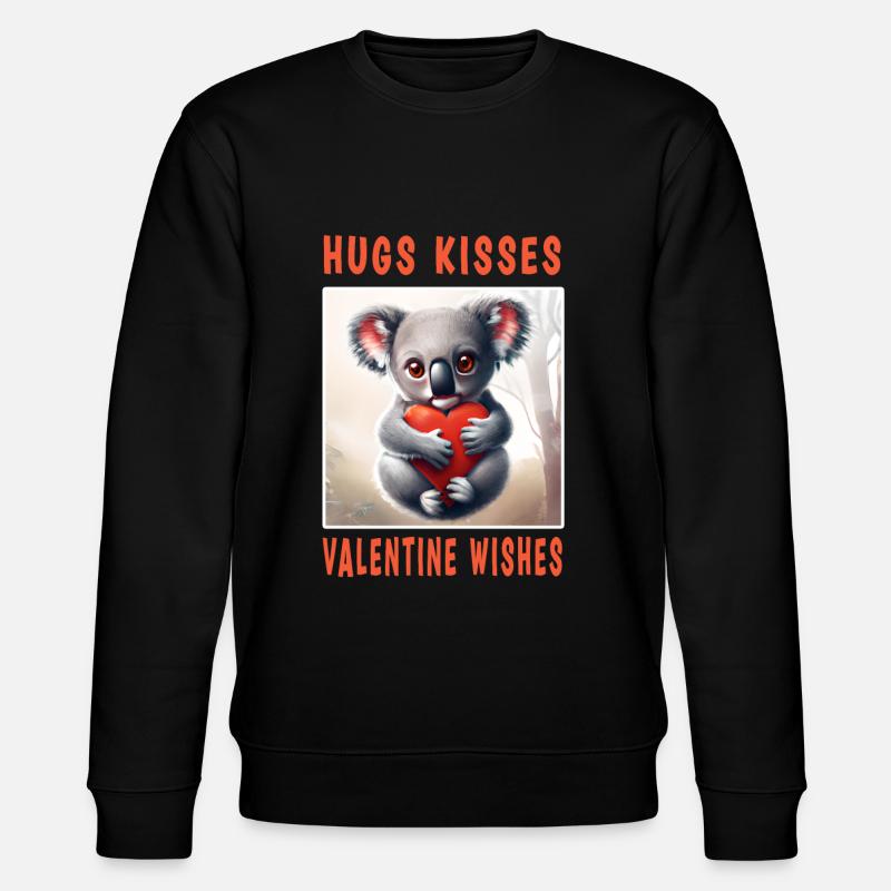 Câlins Bisous et souhaits Valentin - Sweat bio CHANGER Stanley/Stella Unisexe - noir
