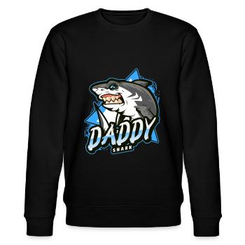 Papa Haifisch - Stanley/Stella Unisex Bio-Sweatshirt CHANGER  - Schwarz - Vorne - Nik (191cm) & Marisol (170cm)