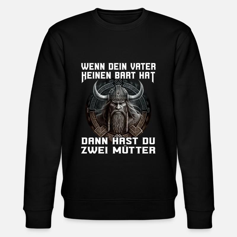 Wikinger Nordmänner Spruch Geschenk - Stanley/Stella Unisex Bio-Sweatshirt CHANGER - Schwarz