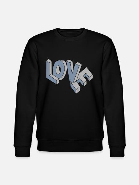 Flying LOVE - Stanley/Stella CHANGER Unisex Organic Sweatshirt - black
