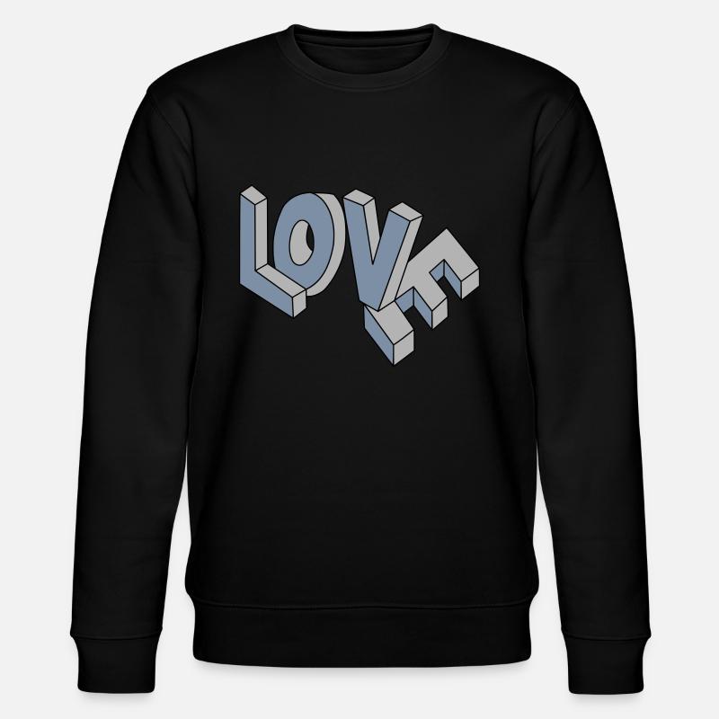 Flying LOVE - Stanley/Stella CHANGER Unisex Organic Sweatshirt - black