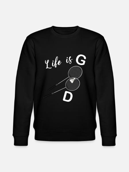 Badminton Geschenkidee Mann Frau - Stanley/Stella Unisex Bio-Sweatshirt CHANGER - Schwarz