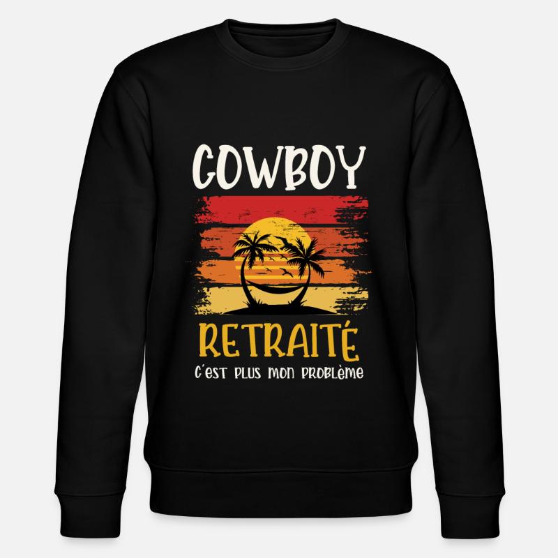 cowboy retraité - Sweat bio CHANGER Stanley/Stella Unisexe - noir