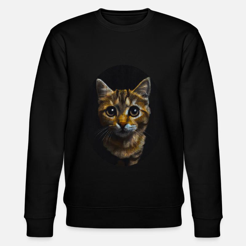cat kitten cute cute - Stanley/Stella CHANGER Unisex Organic Sweatshirt - black