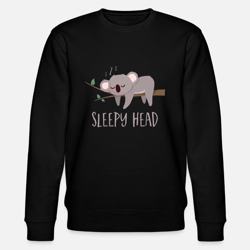Koala Sleepy Head - Koala - Stanley/Stella CHANGER Unisex Organic Sweatshirt - black