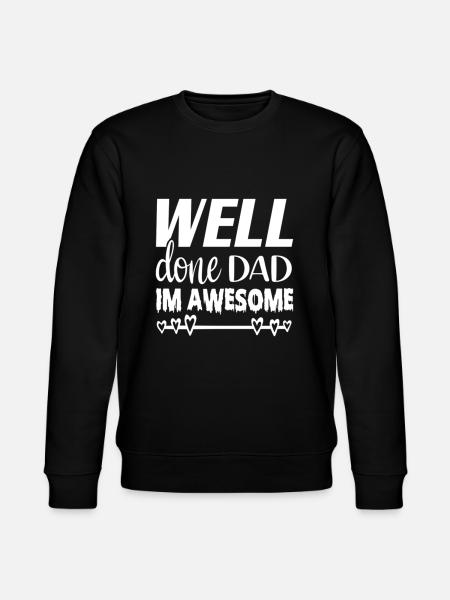 Godt gået far im awesome - Stanley/Stella økologisk unisex-sweatshirt CHANGER - sort