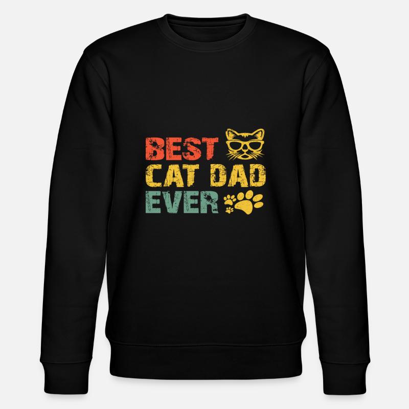 Vater der Katze - Stanley/Stella Unisex Bio-Sweatshirt CHANGER  - Schwarz