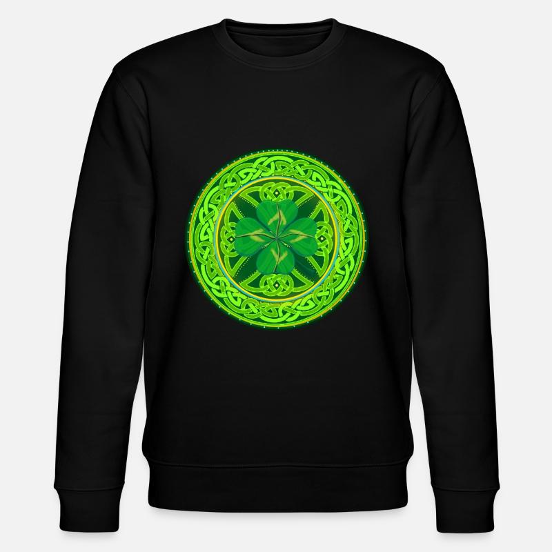 Trèfle à Quatre Feuilles celtique - Sweat bio CHANGER Stanley/Stella Unisexe - noir