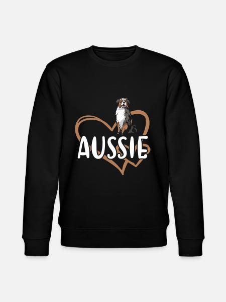 Dog Aussie Heart - Stanley/Stella CHANGER Unisex Organic Sweatshirt - black