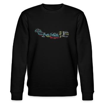 Ponta Delgada São Miguel Azoren - Stanley/Stella Unisex Bio-Sweatshirt CHANGER  - Schwarz - Vorne - Nik (191cm) & Marisol (170cm)