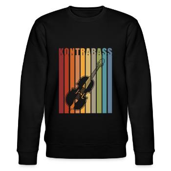 Kontrabass Orchester Big Band Musik Geschenk - Stanley/Stella Unisex Bio-Sweatshirt CHANGER  - Schwarz - Vorne - Nik (191cm) & Marisol (170cm)
