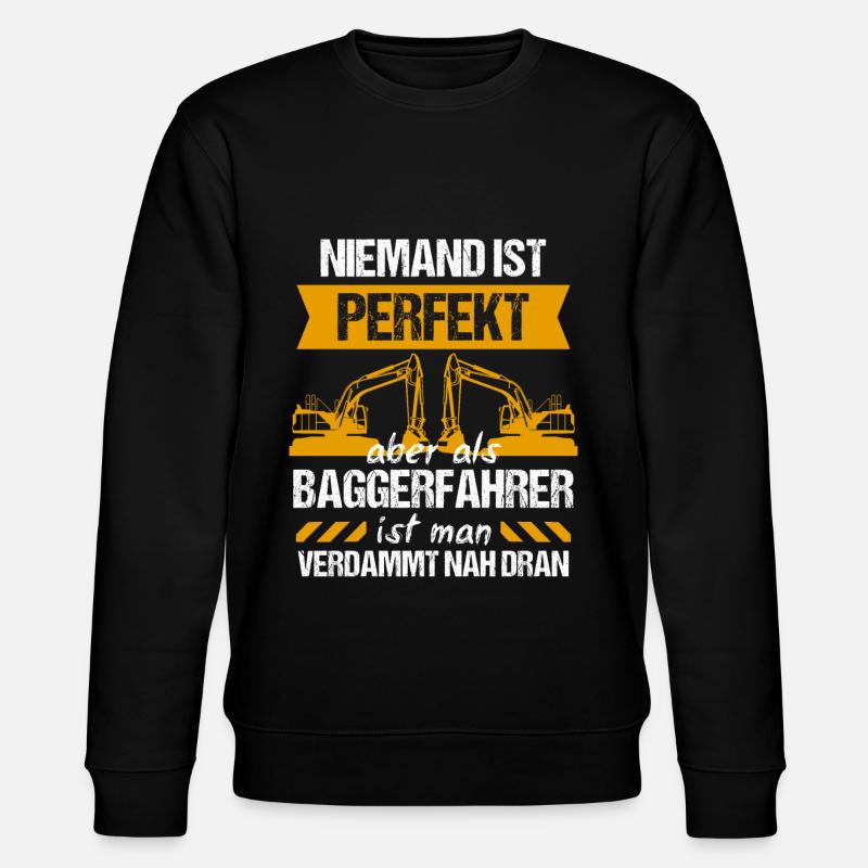 Bagger Baggerfahrer Baggern Geschenk - Stanley/Stella Unisex Bio-Sweatshirt CHANGER  - Schwarz