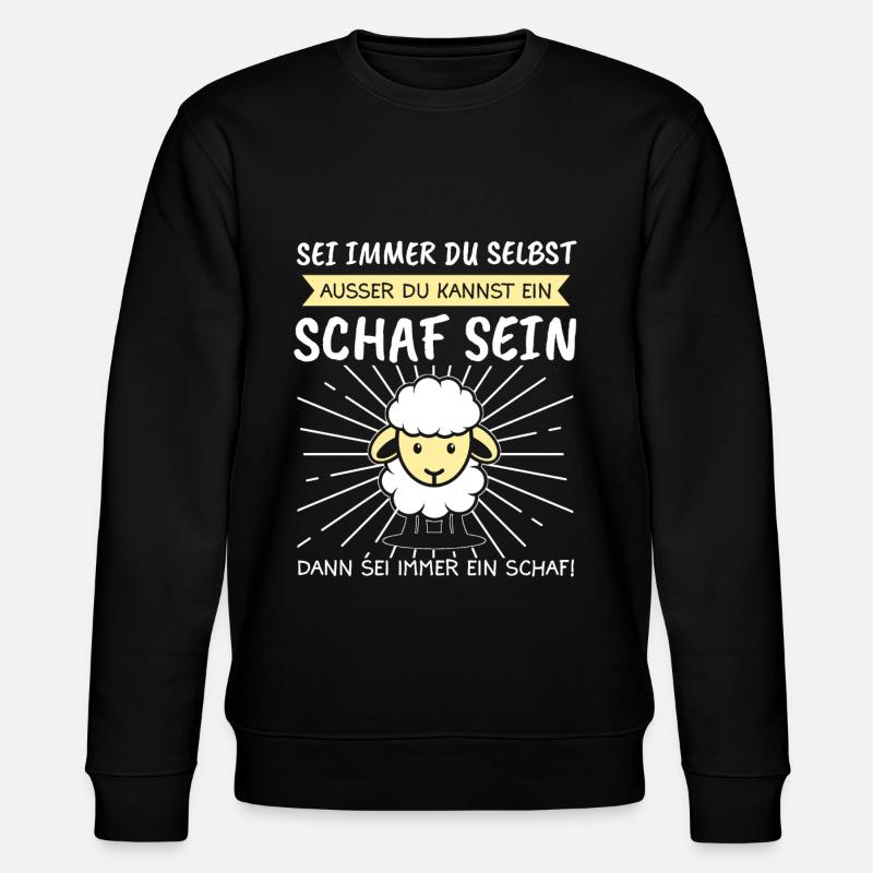 Schaf Schafe Hirte Geschenk - Stanley/Stella Unisex Bio-Sweatshirt CHANGER  - Schwarz