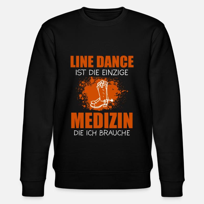 Line Dance Linedance Western Geschenk - Stanley/Stella Unisex Bio-Sweatshirt CHANGER  - Schwarz