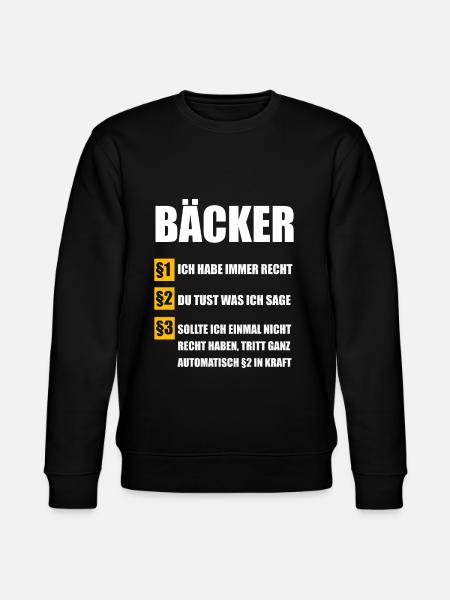 Bäcker Bäckerei Konditor Geschenk - Stanley/Stella Unisex Bio-Sweatshirt CHANGER - Schwarz