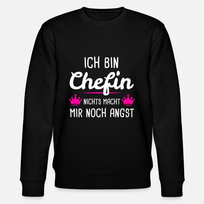 Chefin Chef Vorgesetzte Geschenk - Stanley/Stella Unisex Bio-Sweatshirt CHANGER  - Schwarz