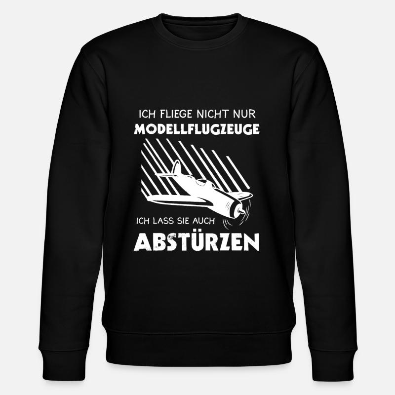 Modellflug Modellflugzeug Modellbau Geschenk - Stanley/Stella Unisex Bio-Sweatshirt CHANGER - Schwarz