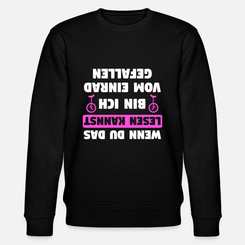 Einrad Einräder Einradfahrer Unicycle Geschenk - Stanley/Stella Unisex Bio-Sweatshirt CHANGER  - Schwarz