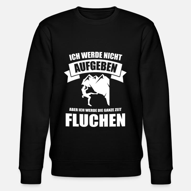 Klettern Kletterer Bouldern Geschenk - Stanley/Stella Unisex Bio-Sweatshirt CHANGER  - Schwarz