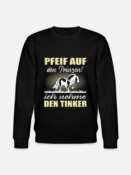 Tinker Pferd Reiten Geschenk - Stanley/Stella Unisex Bio-Sweatshirt CHANGER  - Schwarz