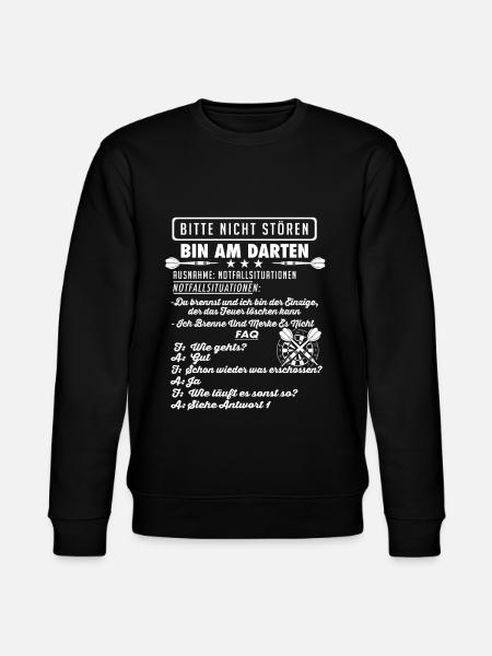 Dart Darts Darten Geschenk - Stanley/Stella Unisex Bio-Sweatshirt CHANGER - Schwarz