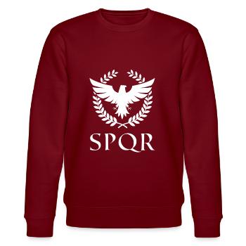 SPQR Rome Histoire romaine Cadeau - Sweat bio CHANGER Stanley/Stella Unisexe - bordeaux - Devant - Nik (191cm) & Marisol (170cm)