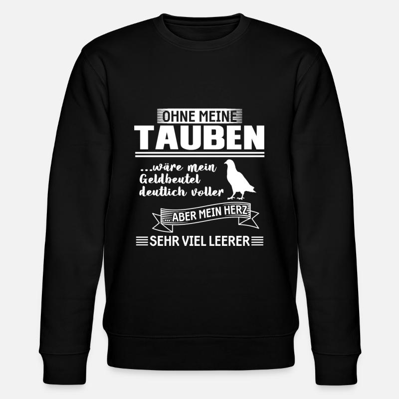 Taube Brieftaube Tauben Geschenk - Stanley/Stella Unisex Bio-Sweatshirt CHANGER  - Schwarz