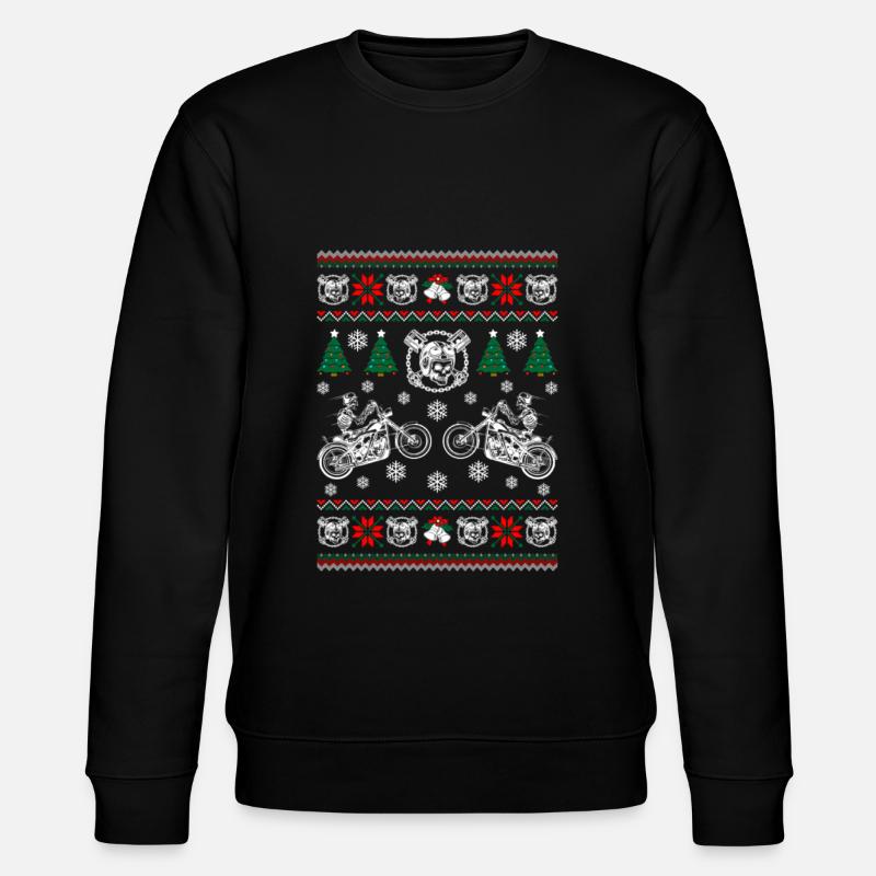 Biker Ugly Christmas - Stanley/Stella Unisex Bio-Sweatshirt CHANGER  - Schwarz