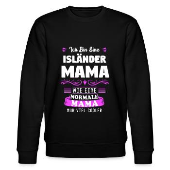 Isländer Mama Islandpferd Pferd Geschenk - Stanley/Stella Unisex Bio-Sweatshirt CHANGER  - Schwarz - Vorne - Nik (191cm) & Marisol (170cm)