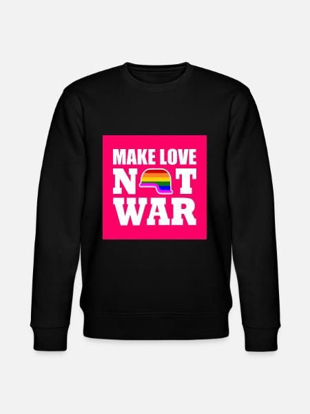 Make love not war - Stanley/Stella CHANGER Unisex Organic Sweatshirt - black