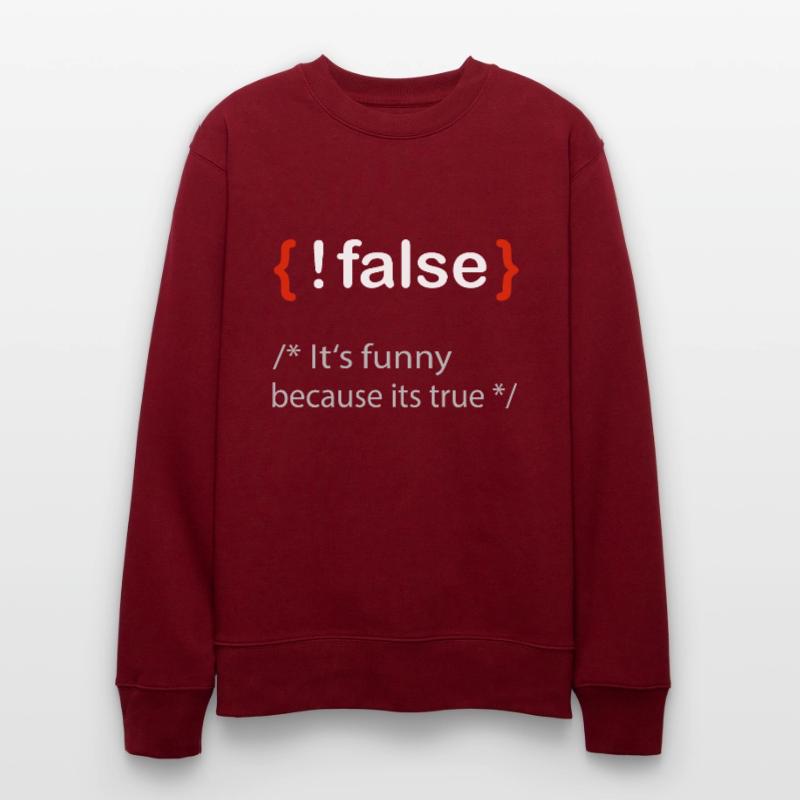 Programmierer false true Informatiker Student Stanley/Stella Unisex Bio-Sweatshirt CHANGER 