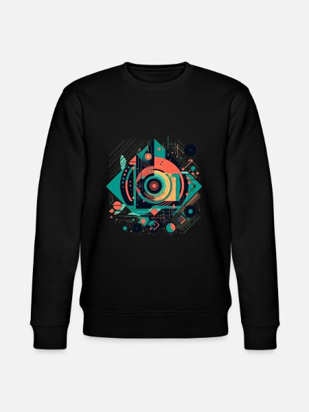 Cool Geometric 80s Motif - Stanley/Stella CHANGER Unisex Organic Sweatshirt - black