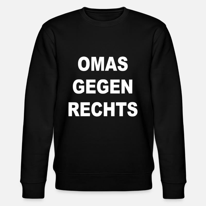 omas gegen rechts - Stanley/Stella Unisex Bio-Sweatshirt CHANGER  - Schwarz