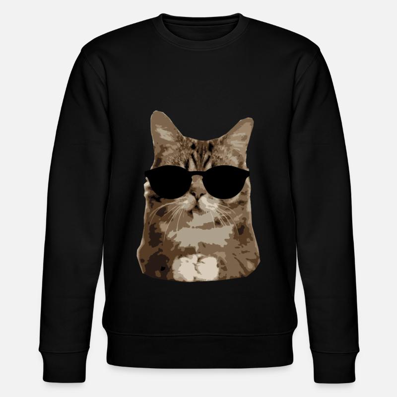 Lunettes de soleil chat « OM » - Sweat bio CHANGER Stanley/Stella Unisexe - noir