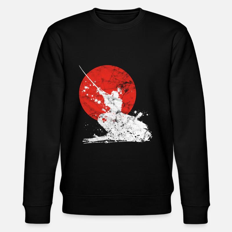 Japanische Samurai Krieger - Stanley/Stella Unisex Bio-Sweatshirt CHANGER  - Schwarz