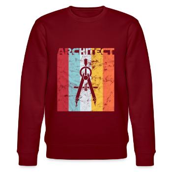 Architect - Stanley/Stella CHANGER Unisex Organic Sweatshirt - burgundy - Front - Nik (191cm) & Marisol (170cm)