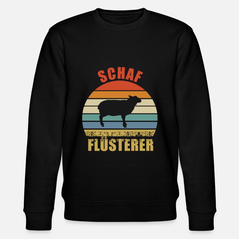 Schaf Flüsterer - Stanley/Stella Unisex Bio-Sweatshirt CHANGER  - Schwarz