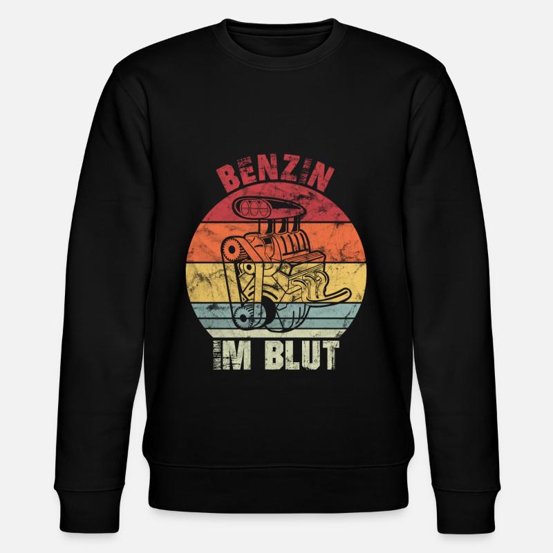 Benzin im Blut - Stanley/Stella Unisex Bio-Sweatshirt CHANGER  - Schwarz