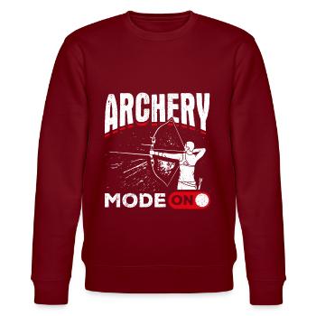 Archer de mode Archer tir à l’arc - Sweat bio CHANGER Stanley/Stella Unisexe - bordeaux - Devant - Nik (191cm) & Marisol (170cm)