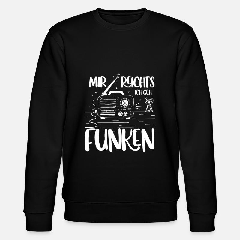 Funker Spruch Funken - Funker Geschenk - Stanley/Stella Unisex Bio-Sweatshirt CHANGER - Schwarz