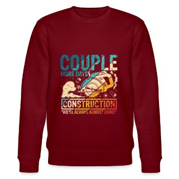 Construction Construction Site Construction Worker Building Family Roof - Stanley/Stella CHANGER Unisex Organic Sweatshirt - burgundy - Front - Nik (191cm) & Marisol (170cm)