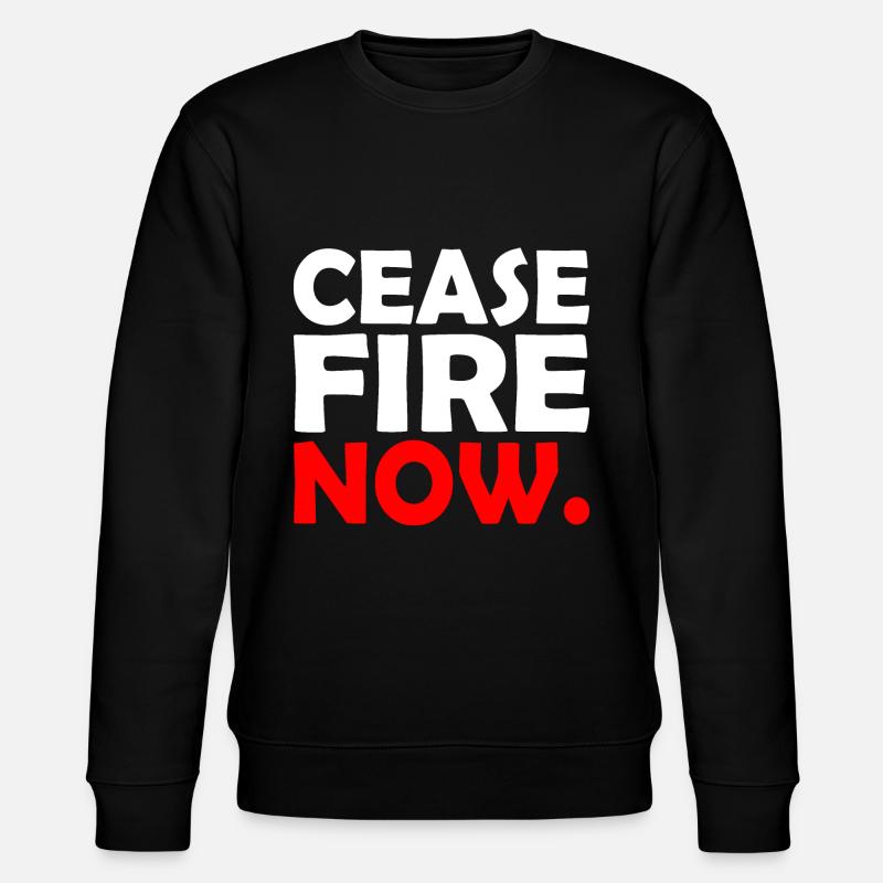 Ceasefire now - Sweat bio CHANGER Stanley/Stella Unisexe - noir