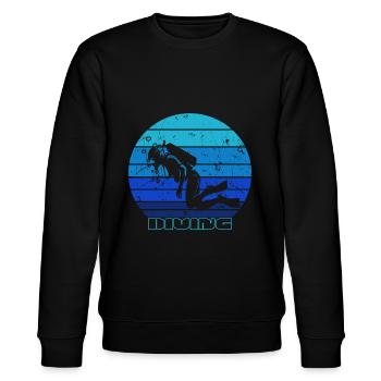 Taucher tauchen diving unterwasser - Stanley/Stella Unisex Bio-Sweatshirt CHANGER  - Schwarz - Vorne - Nik (191cm) & Marisol (170cm)