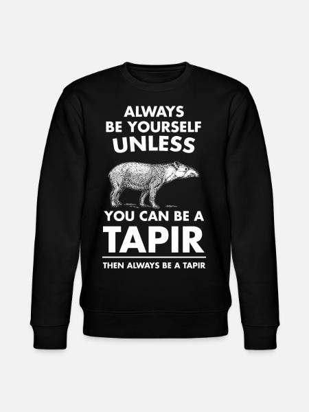 Tapir Tier Rüssel Zootier Natur Geschenk - Stanley/Stella Unisex Bio-Sweatshirt CHANGER  - Schwarz