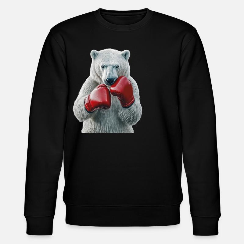 Eisbär - Stanley/Stella Unisex Bio-Sweatshirt CHANGER  - Schwarz